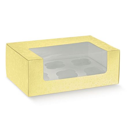 Cupcake box, yellow